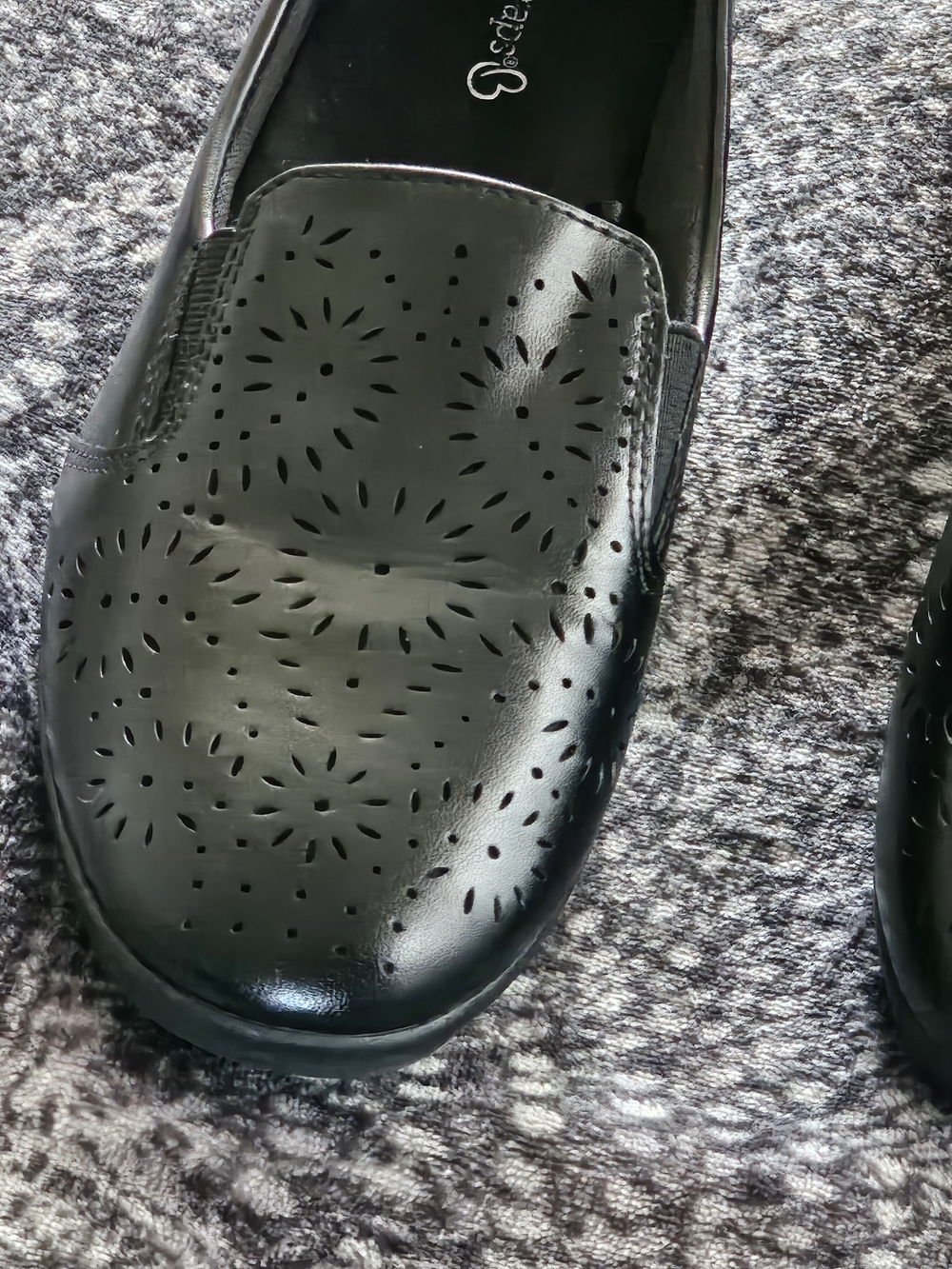 BareTraps Black Laser-Cut Slip-On Loafers - Picture 3 of 10